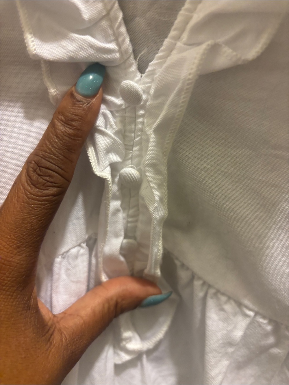 ZARA White Tiered Ruffle Tie Tunic - Picture 2 of 6